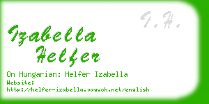 izabella helfer business card